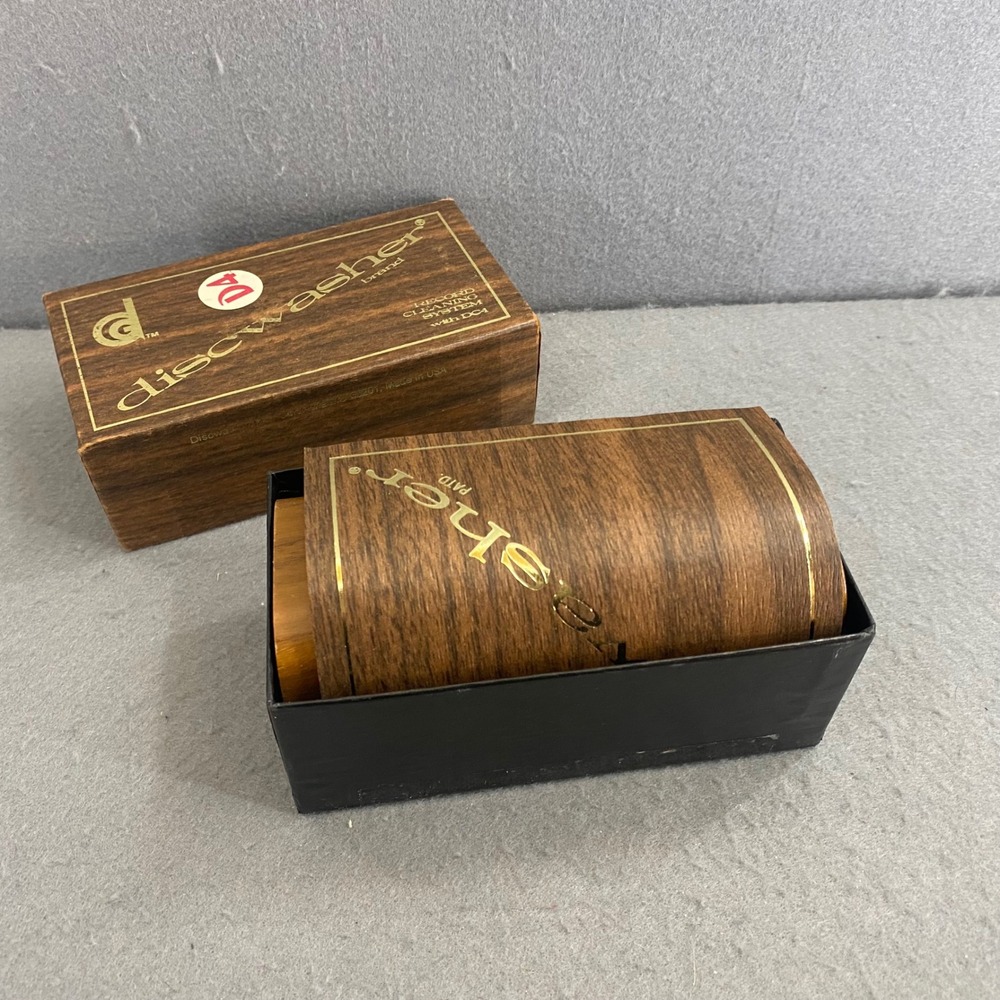 Vintage Discwasher D4 Record Cleaning System Walnut Wood Brush with Original Box